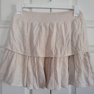 Baevely Cream Mini Skirt Women SZ S